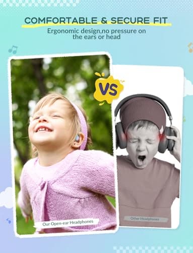 iClever OWS01 Kids Headphones Wireless Air Conduction Open Ear Headphones — view 4