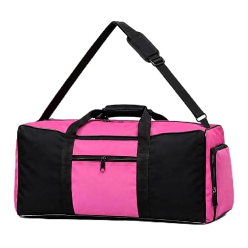 Travel Duffle Storage Holdall Bag Lightweight Gym & Sports Bag (Pink)