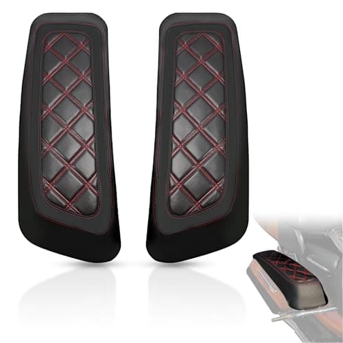 ONETK WOWTK Hard Saddlebag Lid Bra/Covers for Harley Davidson 2014-2023 Touring Road Glide FLTRX Electra Glide FLHT Road King FLHR Street Glide FLHX and Tri Glide Models,w/Red Stitching