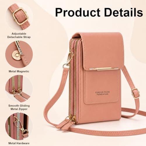 Touch Screen Crossbody Phone Bag for Women Anti Theft Crossbody Bag Purse — view 2