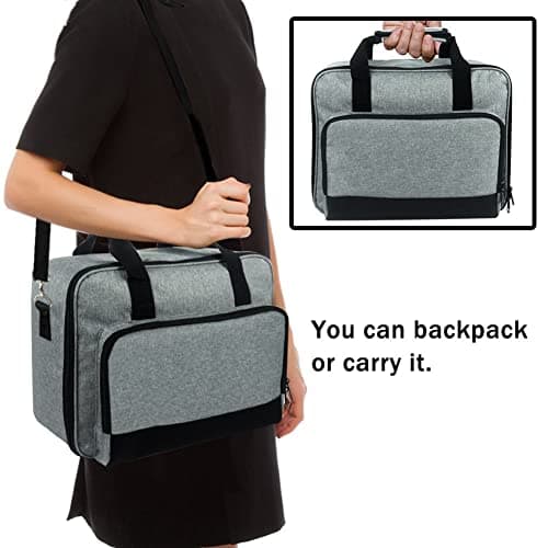 Oaqmvgin Projector Bag with 3 Front Pockets Inner Zipper Pocket for Manuals — view 2