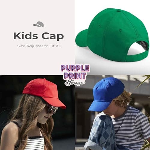 Purple Print House Personalised Kids Baseball Cap Outer Space Planets Custom Name Toddler Hat Holiday Boys Summer Travel Gift, One Size, Light Blue — view 4