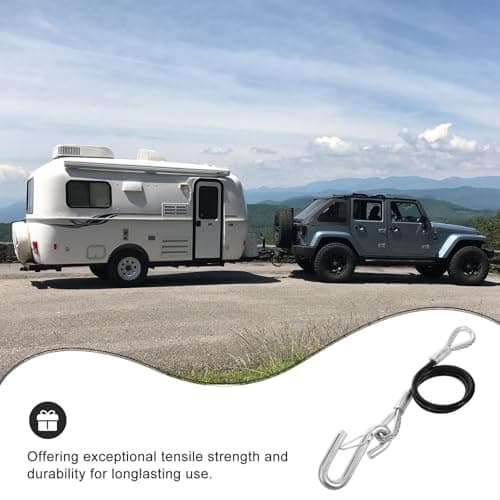 Self Coiling Trailer Safety Cable with Snap Hooks 3500lb Break — view 6