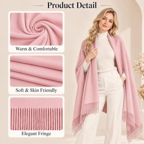 Pashmina Shawl Wrap for Women Soft Large Ladies Pashminas Shawls Scarf — view 4