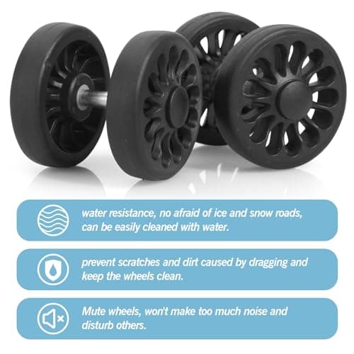 Volein 8Pcs Luggage Replacement Wheels Suitcase Castors Wheel Kit(V6-50mm) — view 4