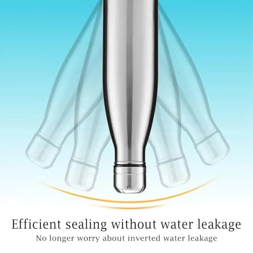 Insulated Water Bottle,500ml/17oz Stainless Steel Double Wall Metal Leak Proof Vacuum Flask,Keep Hot & Cold Drinks,Drinking Thermal for Outdoor Sports Camping Cycling for Kids &Adults (White) — view 3