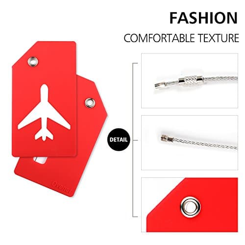5Pack Luggage Tag with Name ID Card, Multicoloured Silicon Luggage Tags — view 2