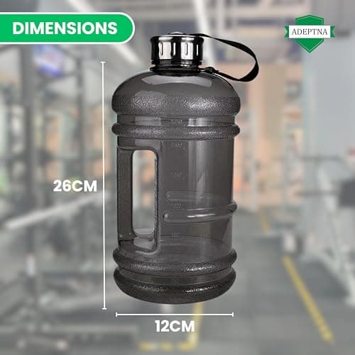 ADEPTNA New Jumbo 2.2 Litre Sports and Gym Water Bottle – Extremely Durable - BPA Free - Ideal for Gym Dieting Bodybuilding Outdoor Sports Hiking & Office — view 2