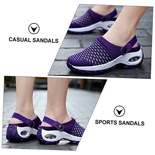 PACKOVE Sports Sandals 1 Pair Mesh Cloth Purple Eva Shoes for Women — view 6