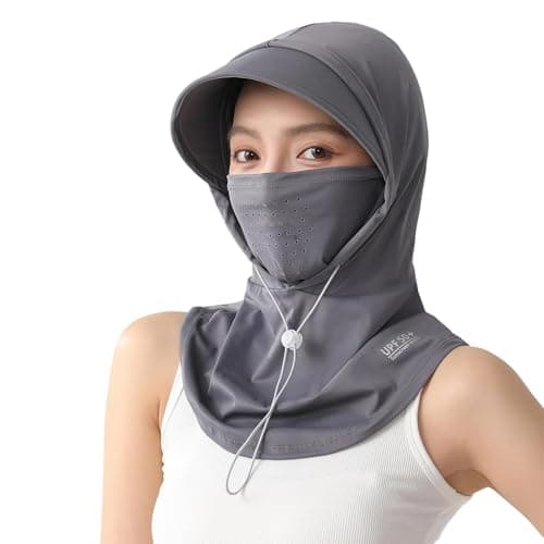 Summer Cooling Cycling Hat, UPF 50+ Protective Hood For Motorcycle Riding, Breathable Polyester Face Cover For Women Men, Sun Protection Headwear For Fishing Camping Walking Picnic Travel Commuting
