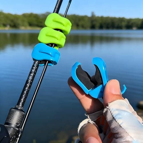 Multifunctional Rod Holder, 8 PCS Portable Takedown Beach Fishing Rod Holder, High-Elastic Rubber Pole Clips, Auto Fixed Tackle Ties Cable for Various Sizes Poles — view 6