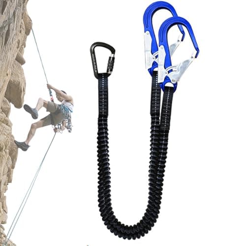 Safe Harness – Shock Absorbing Leg Lanyard, Heavy Duty Construction Tool with Hook, Internal Reduction, Secure Design, Top Rated Fall Protection Equipment, Safety Gear for Construction