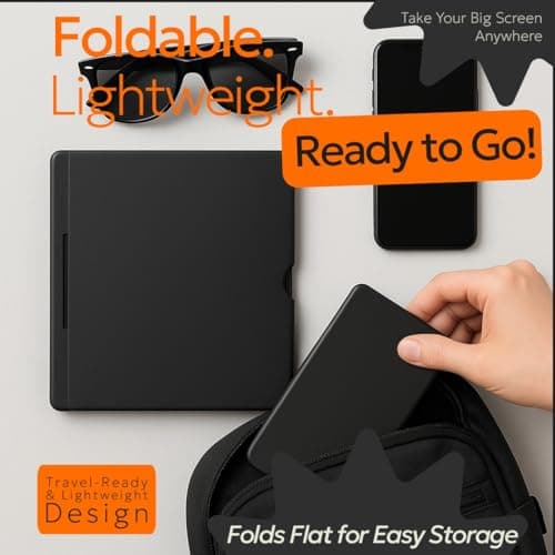 Phone Screen Magnifier 12" – Foldable HD Mobile Projector Amplifier for Smartphones, Portable Stand for Movies, Gaming & Travel, Gift Gadget for All Ages (Black) — view 4