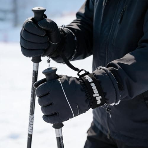 4pcs Ski Glove Leashes, Nylon Safety Straps for Winter Sports Gloves — view 4