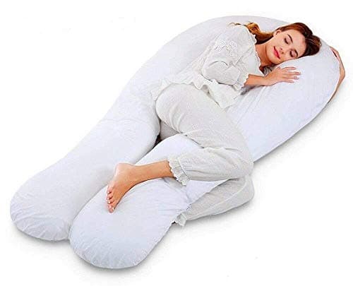Linen Empire 12 FT Long C U Shaped Deluxe Full Body Cuddly & Maternity Pregnancy Support Pillow - Made in the UK