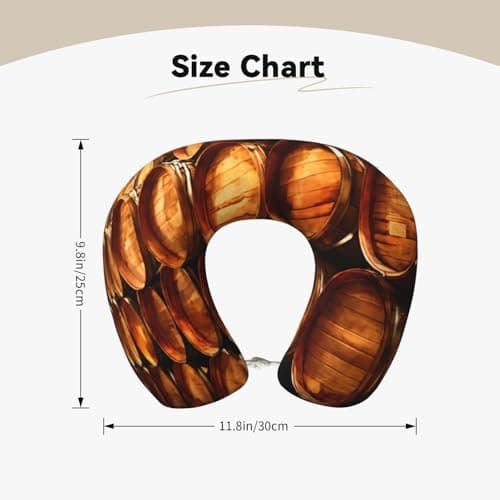 LIXLZH Wine Cork Print Lightweight Comfortable Breathable Polyester U-Shaped Neck Pillow Adults Pillow Rest — view 5