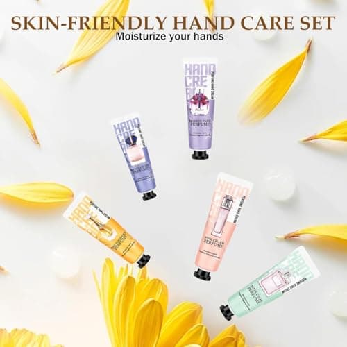 5PCS Hand Cream Gift Set, Fragrant Travel-Friendly Small HandCream, Hand Cream And Perfume Set For Women & Men, Small Presents For Dry Hands Care, Hand Cream Multipack, Gifts For Women — view 6