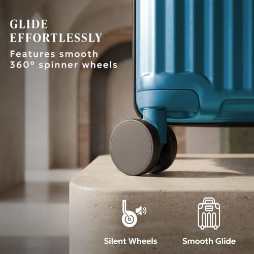 LUGG AirGlide 24 Inch Lightweight Travel Suitcase - Hard Shell Polycarbonate Protection, TSA Approved Lock, Scratch & Water Resistant, Smooth 360° Spinner Wheels & Detachable Interior (66x45.5x27cm) — view 4