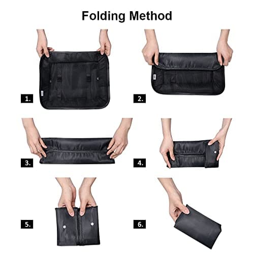 OSDUE Packing Cubes for Suitcases, 8 PCS Travel Luggage Packing Organizers Waterproof Travel Essentials Bag Accessories, Clothes Shoes Cosmetics Toiletries Storage Bags, Black — view 6