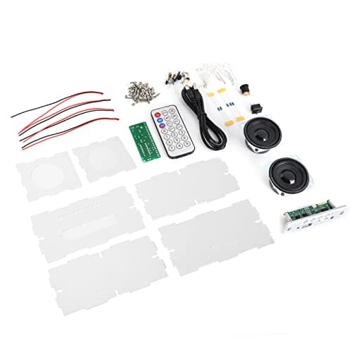 Stylebest DIY Bluetooth Speaker Box Kit Compact Voice Control Light High-Fidelity Sound Amplifier Set for Home and Outdoor Use Transparent Acrylic (Voice controlled running water lamp + Bluetooth) — view 3