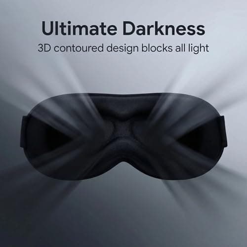 3D Sleep Eye Mask for Women Men - Contoured Blindfold for Side Sleepers — view 3