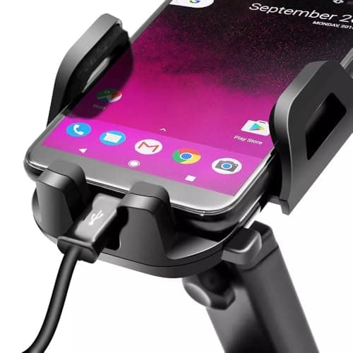 Universal Car Phone Holder with Suction Cup Mount, 360° Rotation, One-Click Clamp, Carbon Fibre Style, for All Mobile Phones — view 2