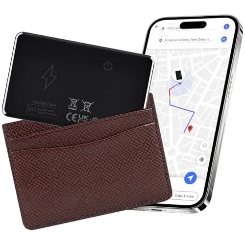 Ainiv Wallet Tracker Card, Smart Bluetooth Finder, Works with Apple Find My (iOS Only), Slim Smart Card for Wallet, Key, Luggage Tags, Suitcase, Passports, Backpack, Ultra-Thin