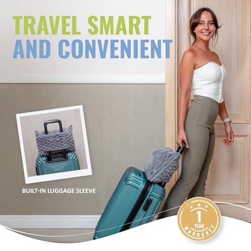 BOACAY Packable Travel Blanket for Aeroplane, Car - Compact Office Blanket - Portable Pillow for Adults, Children with Case, Luggage Sleeve, Backpack Clip — view 4
