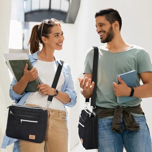 TiMOVO 13.3-14" Multiple Pockets Laptop Sleeve with Shoulder Strap, Black — view 2