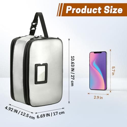 SWISSELITE Leather Toiletry Bag for Men, Water Resistant Dopp Kit for Toiletries Accessories with Wet/Dry Separation, Travel Essentials Shaving Bag Bathroom Organizer for Travel Gym Dorm (Silver, M) — view 2