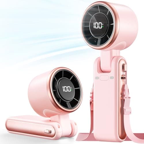 Bearwind Portable Handheld Turbo Fan, 5-Speed High Airflow, 4000mAh Battery