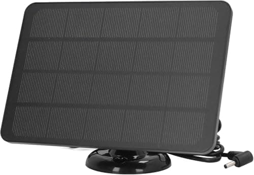 CYSFETENA 10W Solar Panel Charger for Ring Cam, 5V Professional Efficient IP65 Portable Solar Panel with 9.8ft Cable for Ring Stick Up Cam (CSP4W-DC-B)