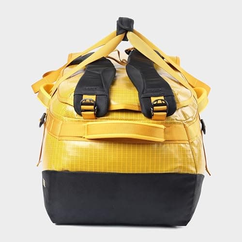 OEX Ballistic Ultra Duffel Bag, 65L, Polyester Ripstop with TPU Coating, for Travel and Outdoor Use, Adjustable Detachable Shoulder Straps, 64x27x30cm (Yellow, 65 Litre) — view 4