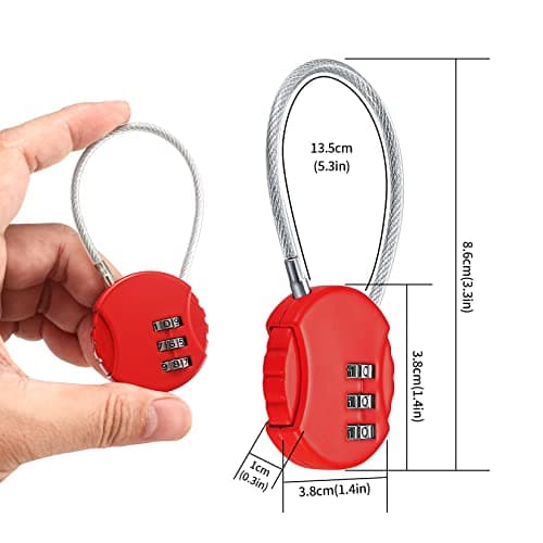 XUIIOSOOKP 4 Pcs Small Padlock Combination Padlocks 3 Digit Keyless — view 2