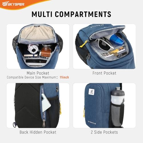 SKYSPER Sling Bag Anti Theft Crossbody Backpack RFID Lightweight Travel — view 6