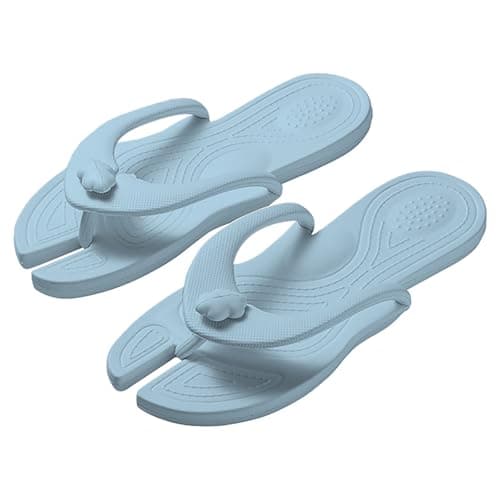 Momolaa Size 3.5 Eva Disposable Foldable Flip Flops, Pedicure Slippers Anti-Slip Spa Slippers for Travel Salon, EVA Foam Sandals for Women, and Men B01_Sky Blue