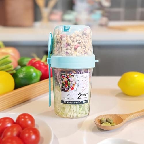 8 Pack Plastic Yogurt Pots with Lids, Reusable Overnight Oats Container — view 5