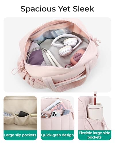 BAGSMART 24L Womens Gym Travel Bag, Weekend Overnight Cabin Bag, Wet Pocket — view 4