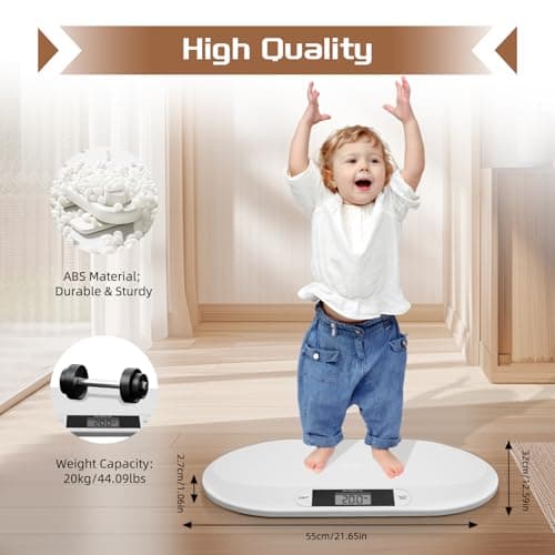 FENGLY Digital Baby Scale, 20kg/44lbs Infant Weighing with Tare Function — view 3