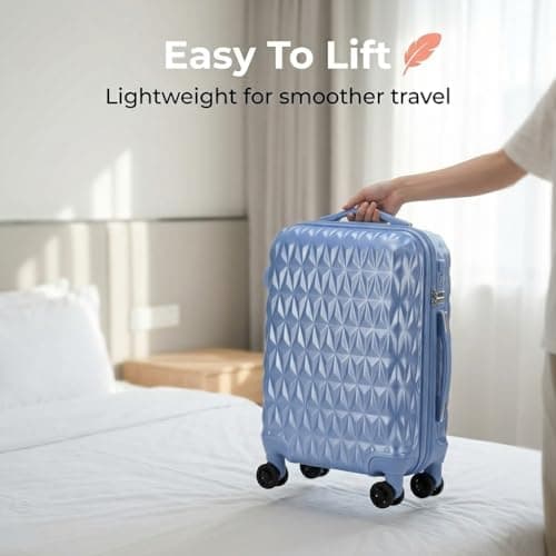 CMY Suitcase 20 Inch Cabin Hard Shell Lightweight ABS Carry-On Luggage — view 3