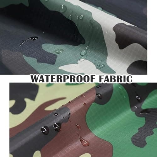 9KM DWLIFE 40D Ripstop Waterproof Camouflage Nylon Fabric (100cm x 150cm), PU Coating Tear Resistant for Outdoor Car Seat Cover,Sewing Material for Crafts (Camouflage A) — view 3