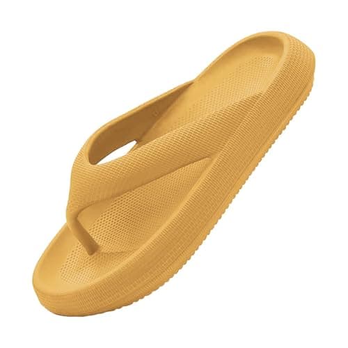 Eva Beach Flip Flops & Pool Slides for Women and Men (Yellow 7Uk) — view 4
