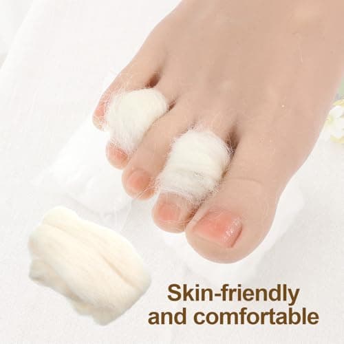 RAHHLIZS 2Pcs Lambs Wool for Toes Feet Lambs Wool Padding for Toes — view 4