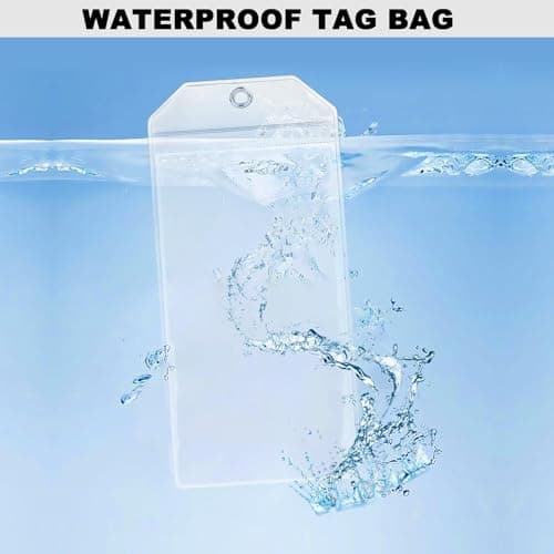 Cruise Luggage Tag Holder, 6 Pcs Waterproof Luggage Tags with Stainless Steel Wire, Clear Suitcase Tags Essentials for Suitcases, Durable Travel Tags Accessories for Luggage (6, 9cm X 20cm) — view 5