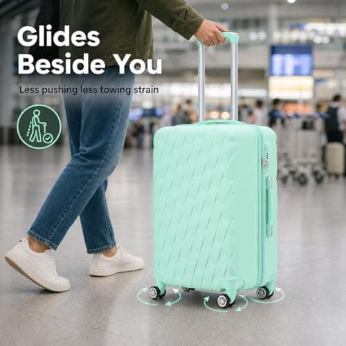 CMY Suitcase 24 Inch Medium Hard Shell Check-in Luggage — view 5