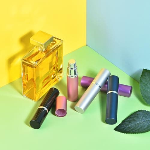 Yikimyfo 5 Pcs Mini Refillable Perfume Bottle Travel, 6ml/0.2oz Portable Travel Perfume Atomizer Cologne Sprayer Empty Perfume Spray Bottle for Traveling and Outgoing — view 6