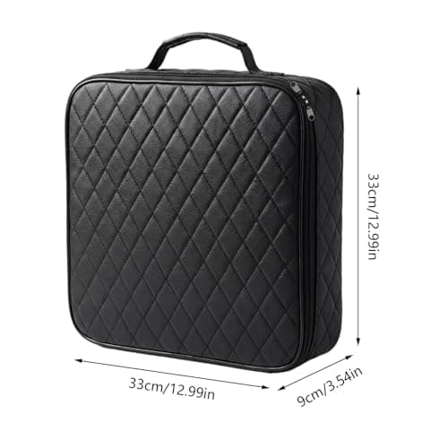 Chdnhe Car Charger Storage Box for EV Cable, Leather Waterproof Charging Cable Bag with Padded Compartments, Heavy Duty Car Boot Carry Case for Type 2 Charger, Accessories, Travel Home Use — view 2