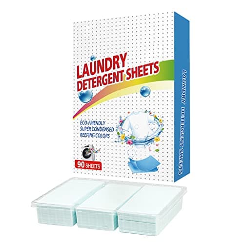 Washing Sheets Detergent, 90 Sheets Deep Stain Removal Laundry Detergent, Portable Laundry Soap Sheet for Home Travel — view 2