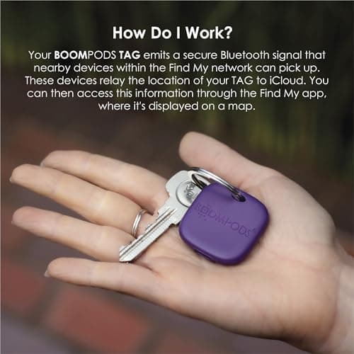 Boompods Tag Tracker Rechargeable Tracking Tag, Yellow — view 3