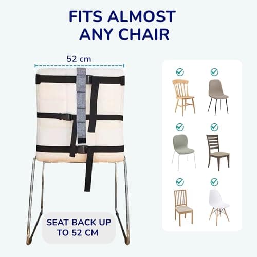 Travel Highchair Lightweight and Foldable, Booster Seat dining chair with Adjustable 3-Point Safety Harness, Compact Portable High Chair, Toddler Baby Seat for Travel, Restaurants, Camping, 6–36Months — view 6
